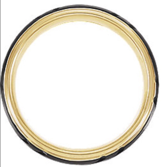 Stuller TUNGSTEN 18K Yellow Gold PLATING BLACK PVD - Picture 2 of 2